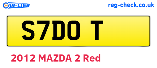 S7DOT are the vehicle registration plates.