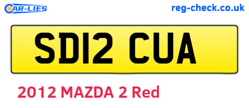 SD12CUA are the vehicle registration plates.