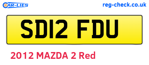 SD12FDU are the vehicle registration plates.