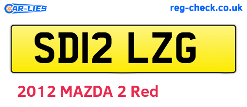 SD12LZG are the vehicle registration plates.
