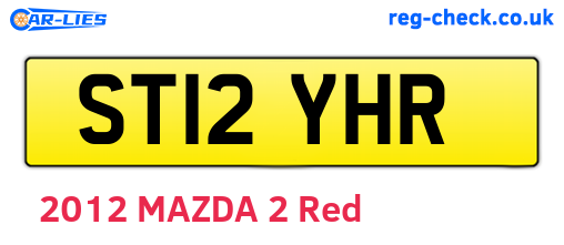 ST12YHR are the vehicle registration plates.