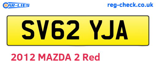 SV62YJA are the vehicle registration plates.