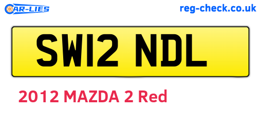 SW12NDL are the vehicle registration plates.