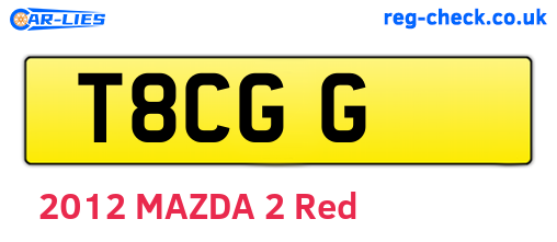 T8CGG are the vehicle registration plates.