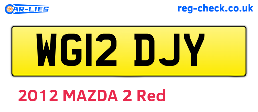 WG12DJY are the vehicle registration plates.