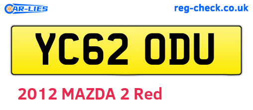 YC62ODU are the vehicle registration plates.