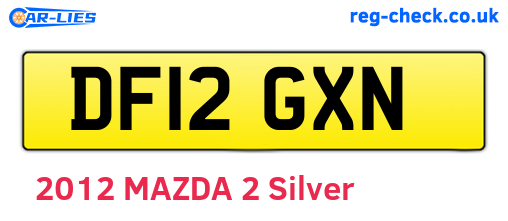 DF12GXN are the vehicle registration plates.