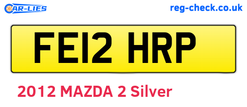 FE12HRP are the vehicle registration plates.