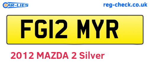 FG12MYR are the vehicle registration plates.