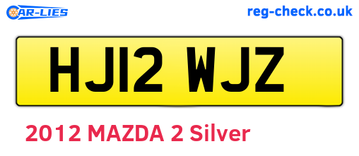 HJ12WJZ are the vehicle registration plates.