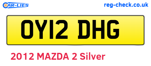 OY12DHG are the vehicle registration plates.