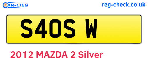 S4OSW are the vehicle registration plates.