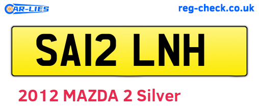 SA12LNH are the vehicle registration plates.
