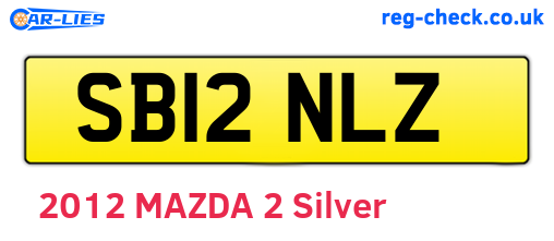 SB12NLZ are the vehicle registration plates.