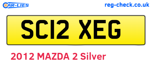 SC12XEG are the vehicle registration plates.