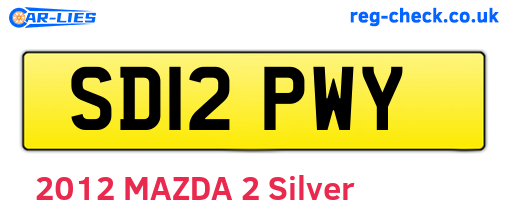 SD12PWY are the vehicle registration plates.