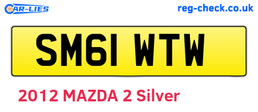SM61WTW are the vehicle registration plates.