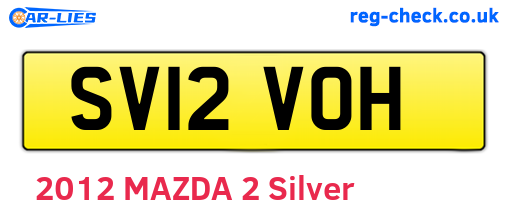 SV12VOH are the vehicle registration plates.