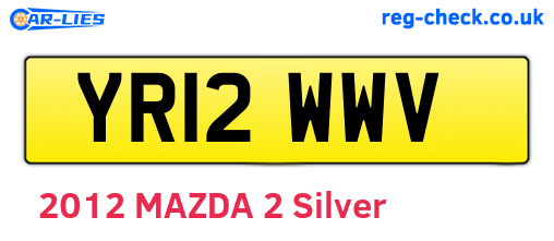 YR12WWV are the vehicle registration plates.