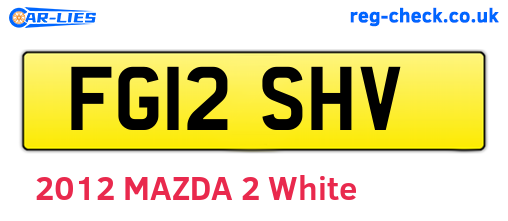 FG12SHV are the vehicle registration plates.