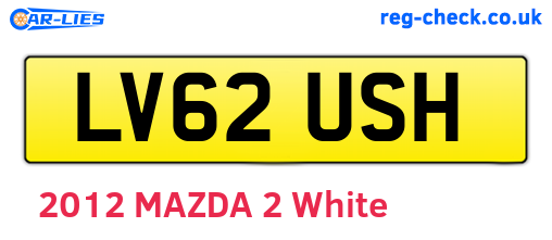 LV62USH are the vehicle registration plates.