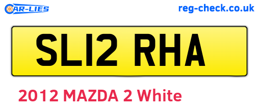 SL12RHA are the vehicle registration plates.