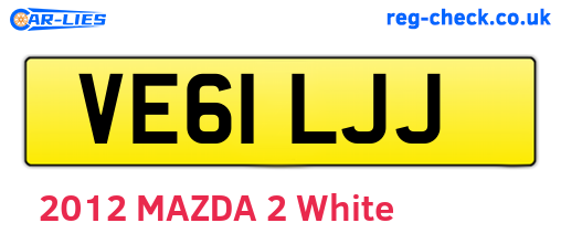 VE61LJJ are the vehicle registration plates.