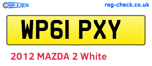 WP61PXY are the vehicle registration plates.