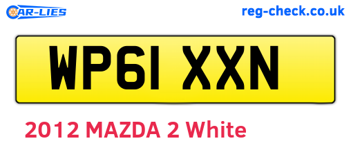WP61XXN are the vehicle registration plates.