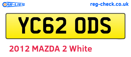 YC62ODS are the vehicle registration plates.