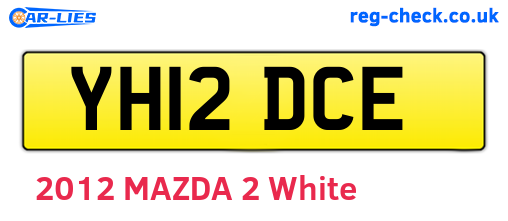 YH12DCE are the vehicle registration plates.