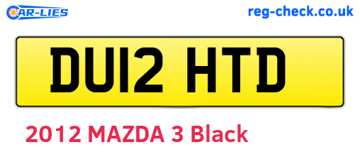 DU12HTD are the vehicle registration plates.