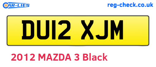 DU12XJM are the vehicle registration plates.