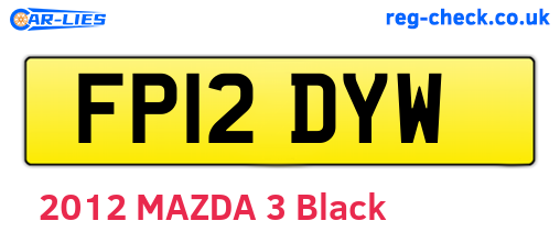 FP12DYW are the vehicle registration plates.