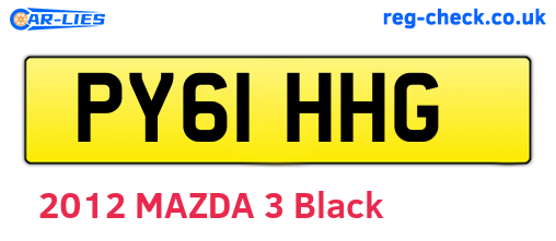 PY61HHG are the vehicle registration plates.