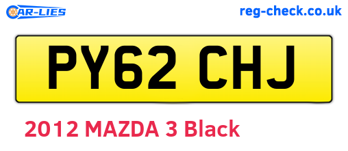 PY62CHJ are the vehicle registration plates.