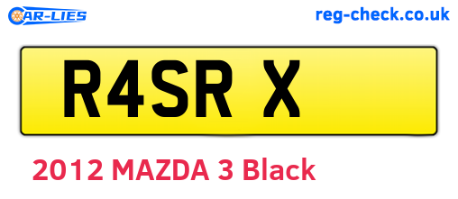 R4SRX are the vehicle registration plates.