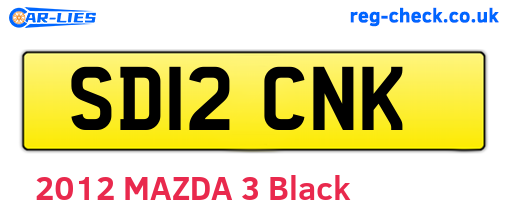 SD12CNK are the vehicle registration plates.