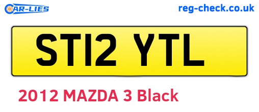 ST12YTL are the vehicle registration plates.
