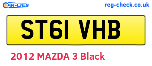 ST61VHB are the vehicle registration plates.