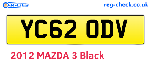 YC62ODV are the vehicle registration plates.