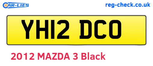 YH12DCO are the vehicle registration plates.