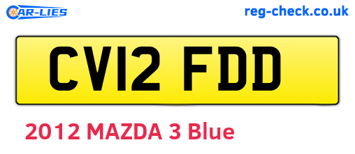 CV12FDD are the vehicle registration plates.