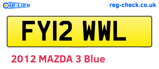 FY12WWL are the vehicle registration plates.