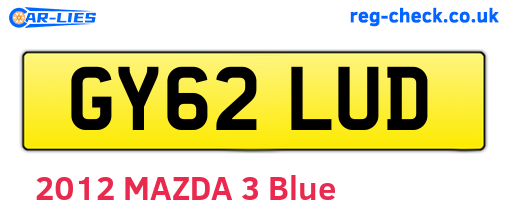 GY62LUD are the vehicle registration plates.