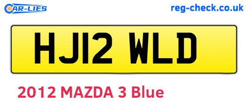 HJ12WLD are the vehicle registration plates.