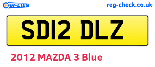 SD12DLZ are the vehicle registration plates.