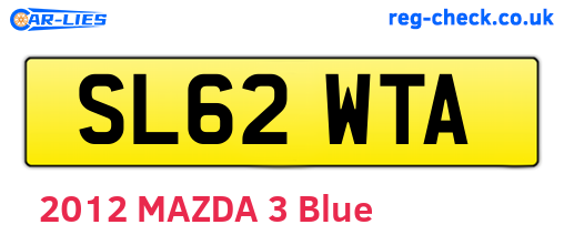 SL62WTA are the vehicle registration plates.