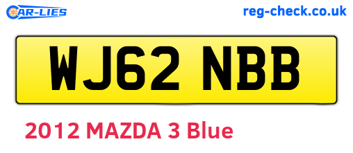 WJ62NBB are the vehicle registration plates.