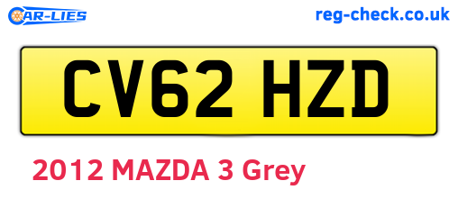 CV62HZD are the vehicle registration plates.